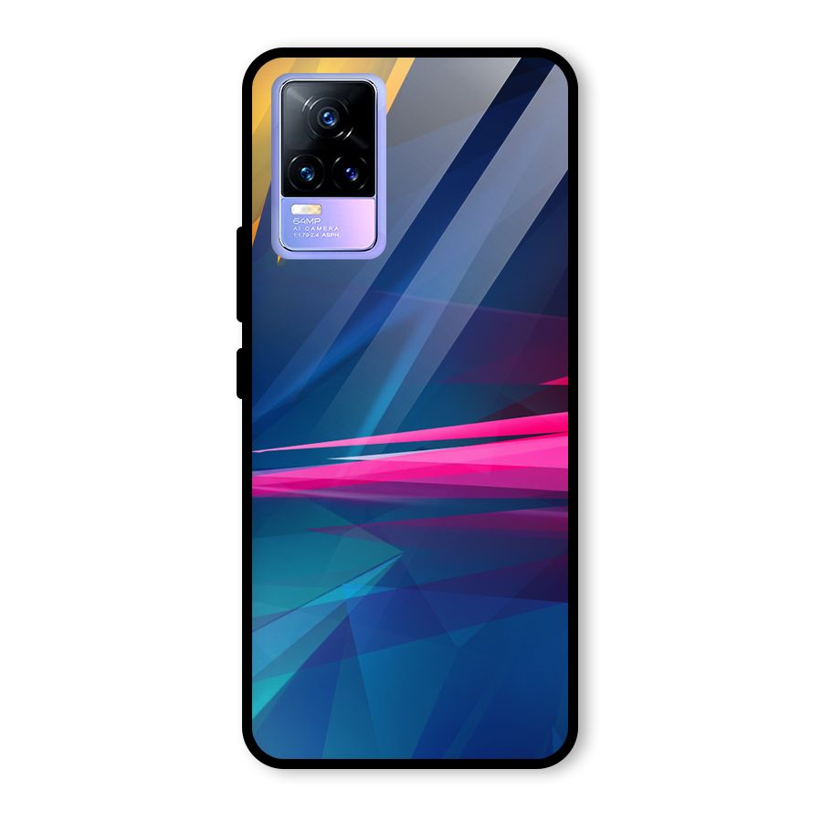 Blue Red Abstract Glass Back Case for Vivo Y73