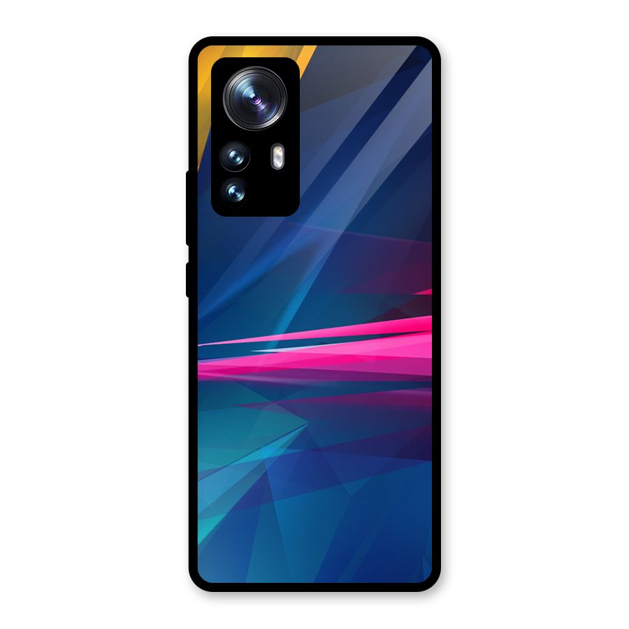 Blue Red Abstract Glass Back Case for Xiaomi 12 Pro