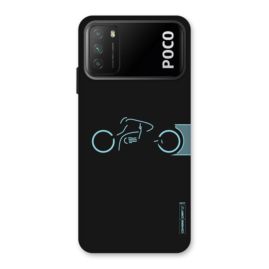 Blue Ride Back Case for Poco M3