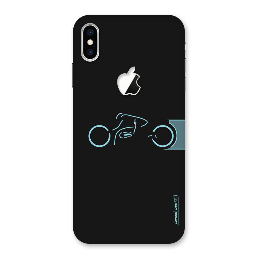 Blue Ride Back Case for iPhone XS Max Apple Cut