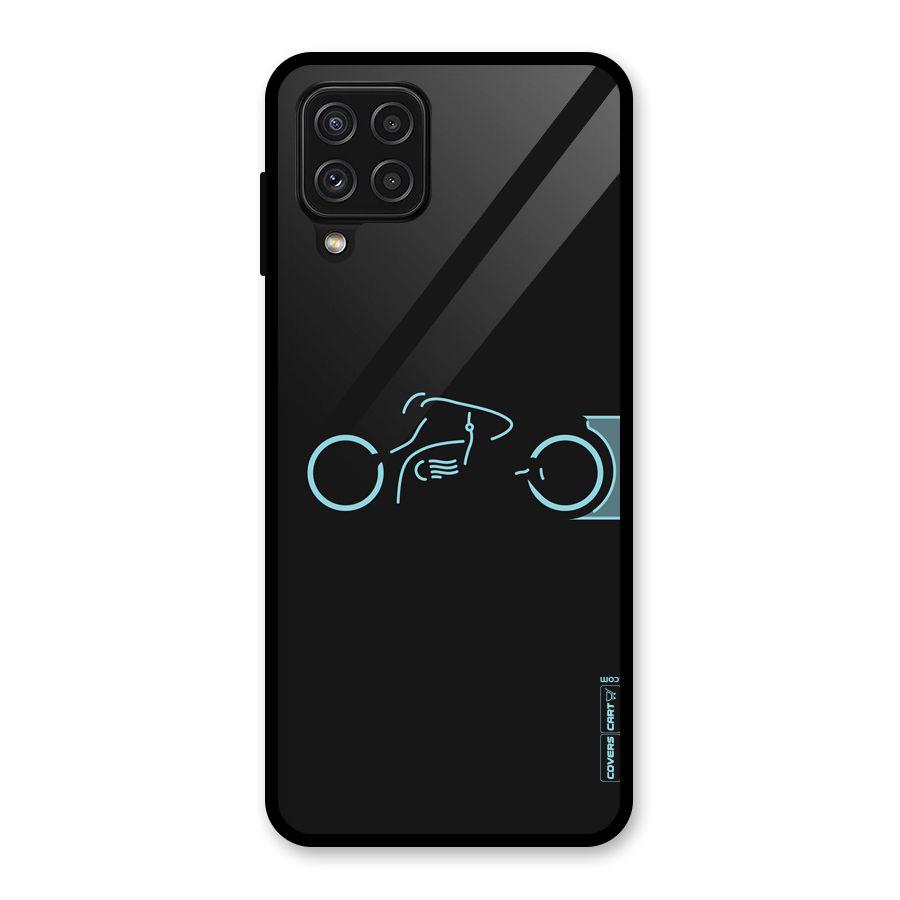Blue Ride Glass Back Case for Galaxy A22 4G