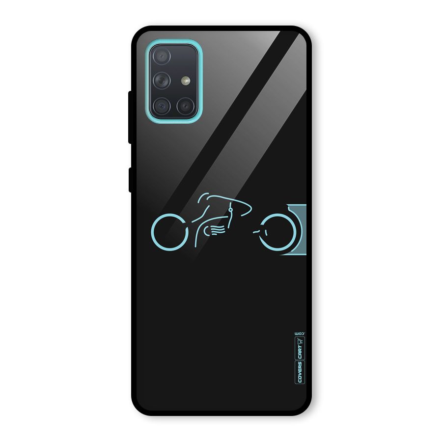 Blue Ride Glass Back Case for Galaxy A71