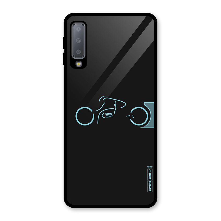 Blue Ride Glass Back Case for Galaxy A7 (2018)