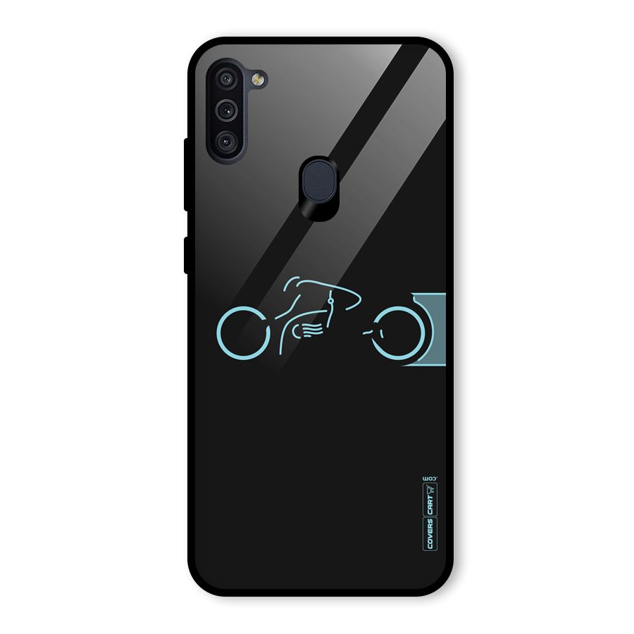 Blue Ride Glass Back Case for Galaxy M11