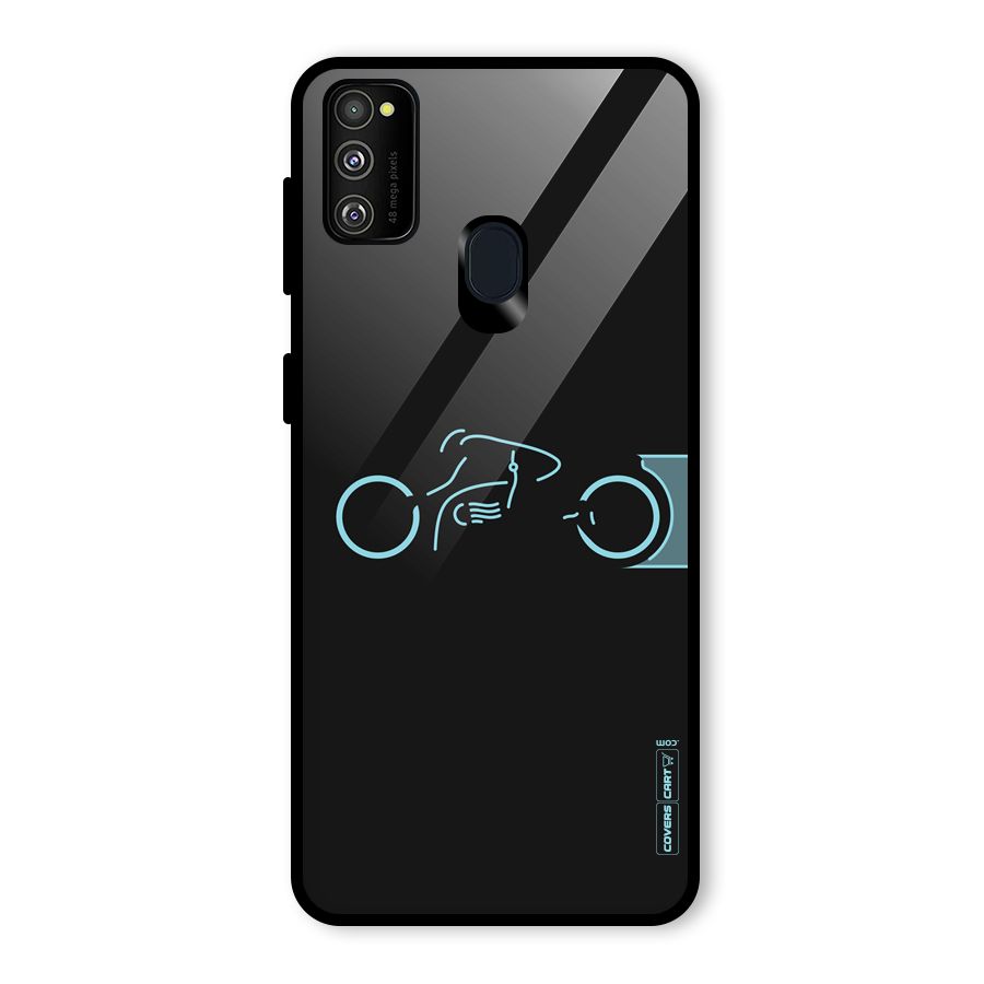 Blue Ride Glass Back Case for Galaxy M30s