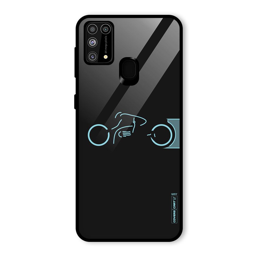 Blue Ride Glass Back Case for Galaxy M31
