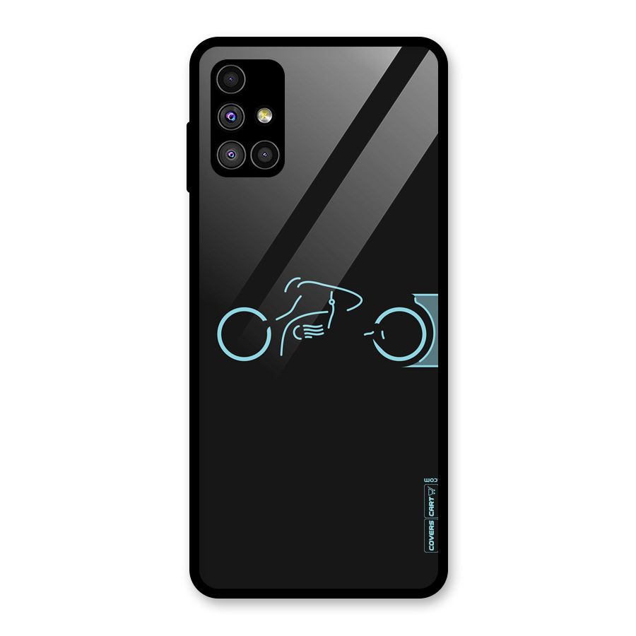 Blue Ride Glass Back Case for Galaxy M51