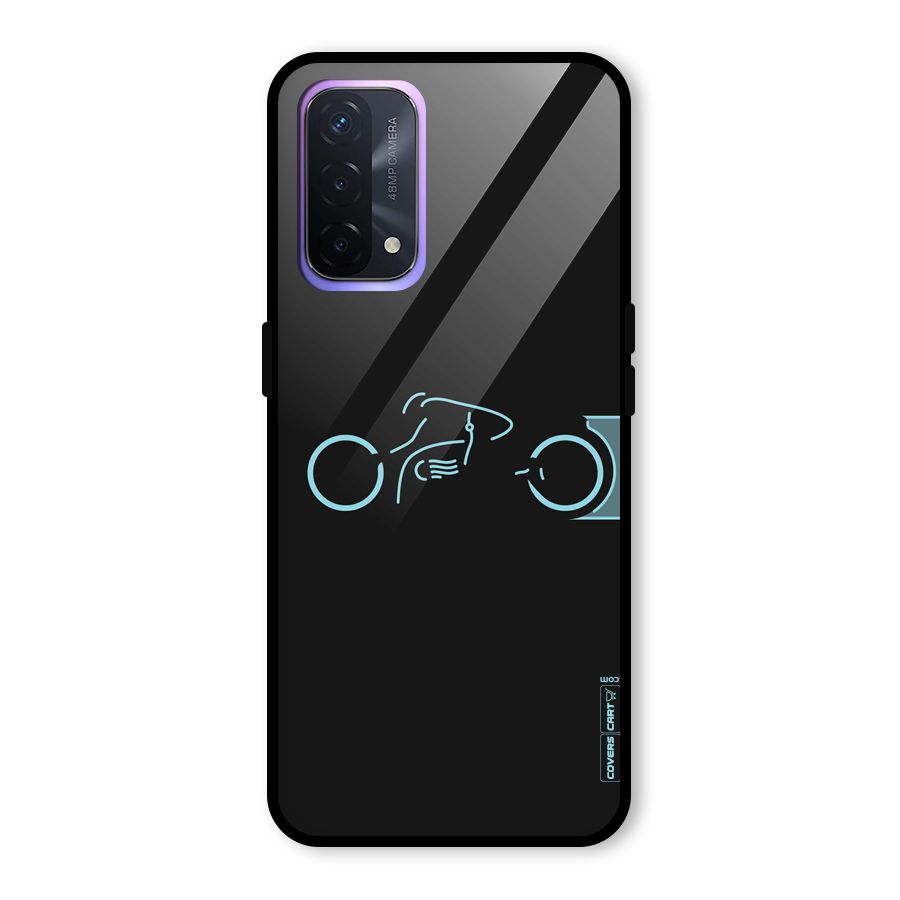 Blue Ride Glass Back Case for Oppo A74 5G