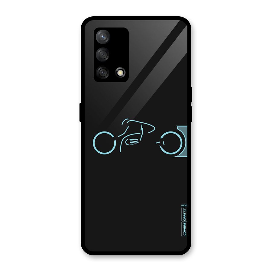 Blue Ride Glass Back Case for Oppo F19