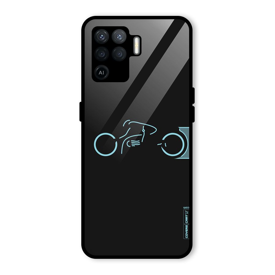 Blue Ride Glass Back Case for Oppo F19 Pro