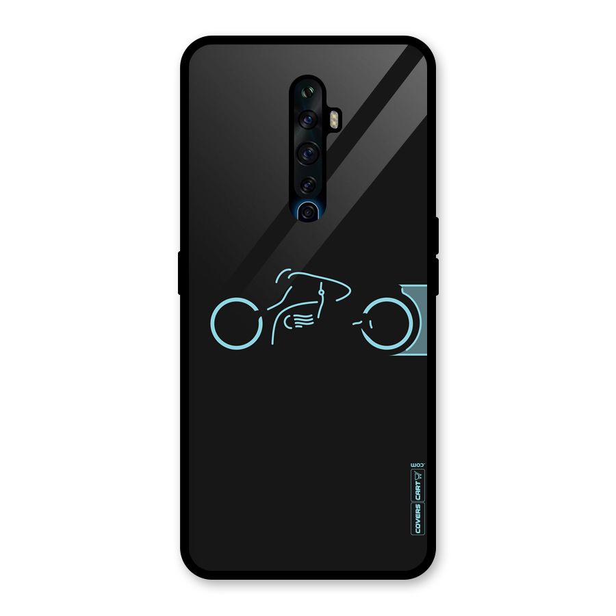 Blue Ride Glass Back Case for Oppo Reno2 F