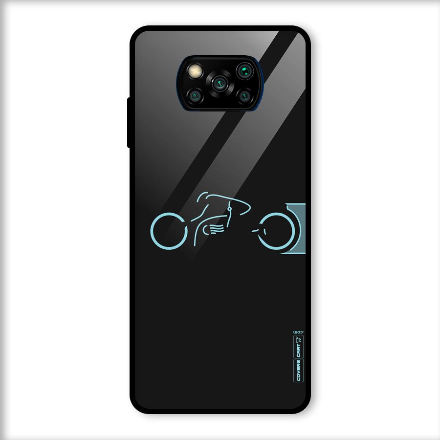 Blue Ride Glass Back Case for Poco X3
