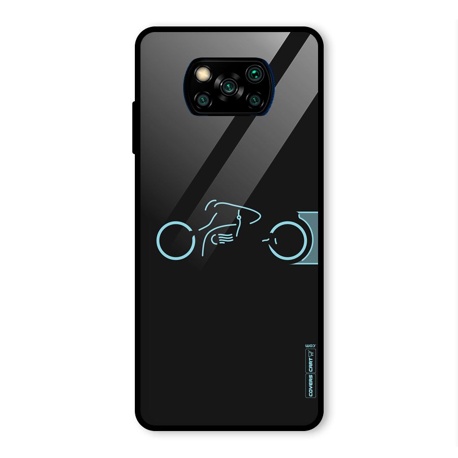Blue Ride Glass Back Case for Poco X3 Pro
