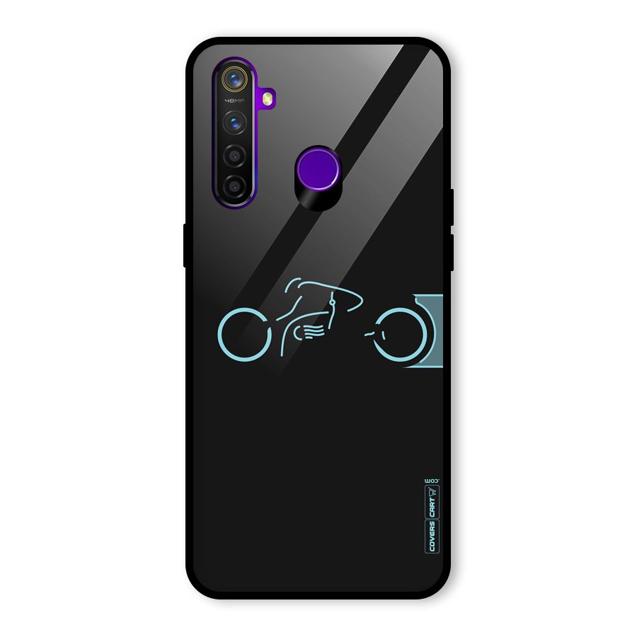 Blue Ride Glass Back Case for Realme 5 Pro