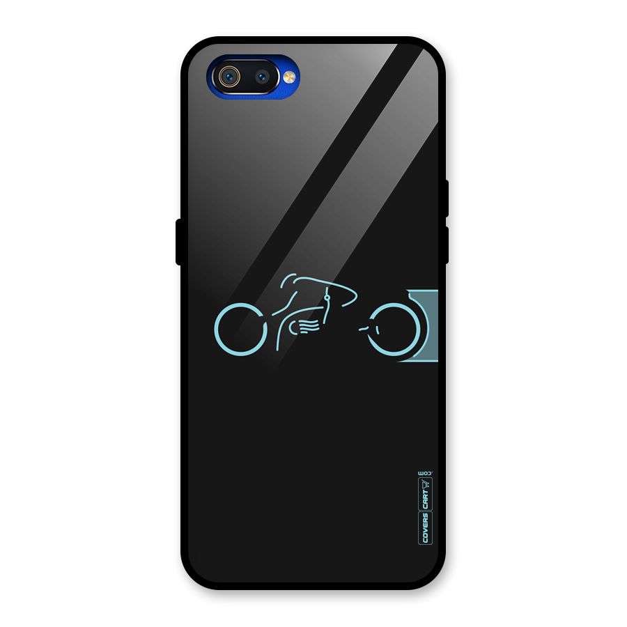 Blue Ride Glass Back Case for Realme C2