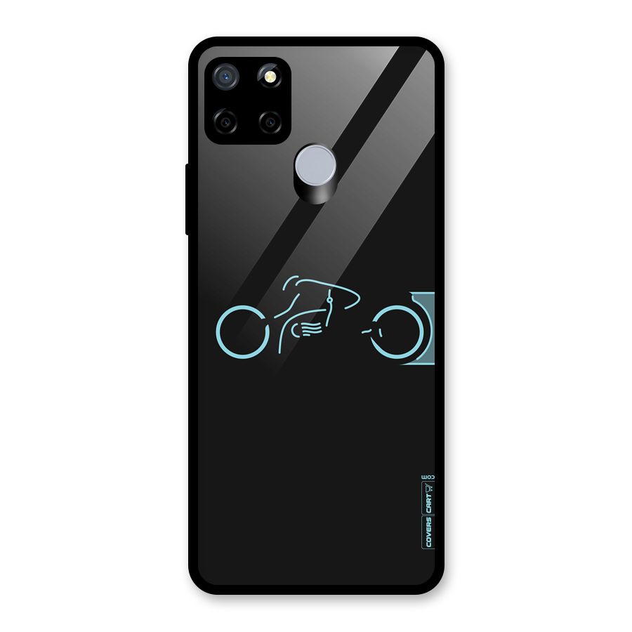 Blue Ride Glass Back Case for Realme Narzo 30A