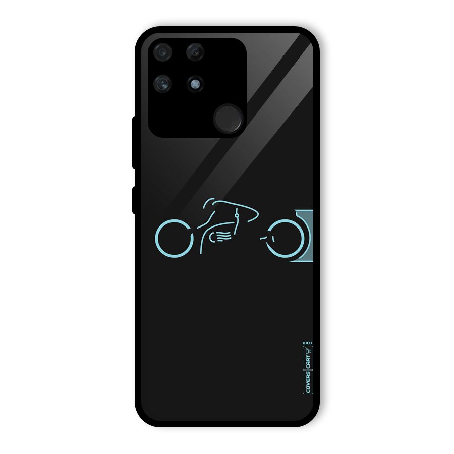 Blue Ride Glass Back Case for Realme Narzo 50A