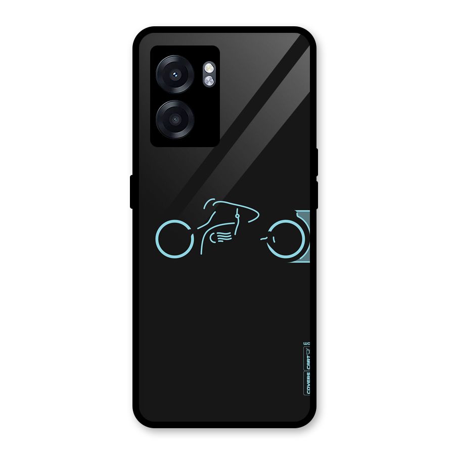 Blue Ride Glass Back Case for Realme Narzo 50 5G