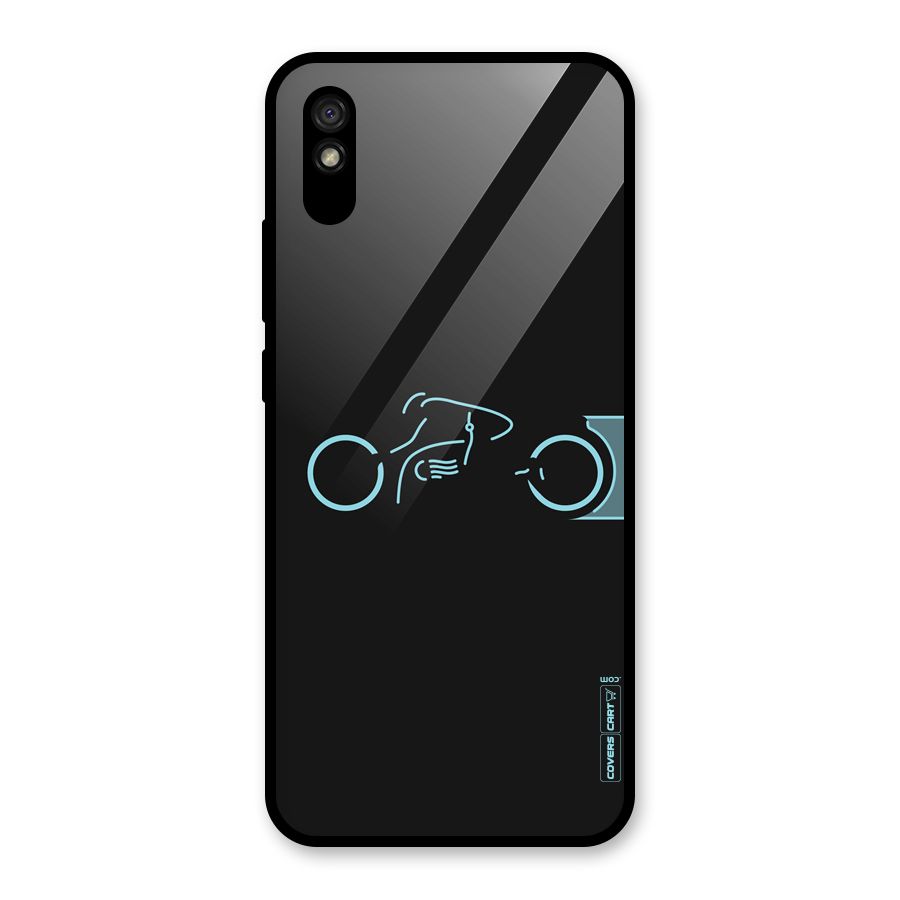 Blue Ride Glass Back Case for Redmi 9i