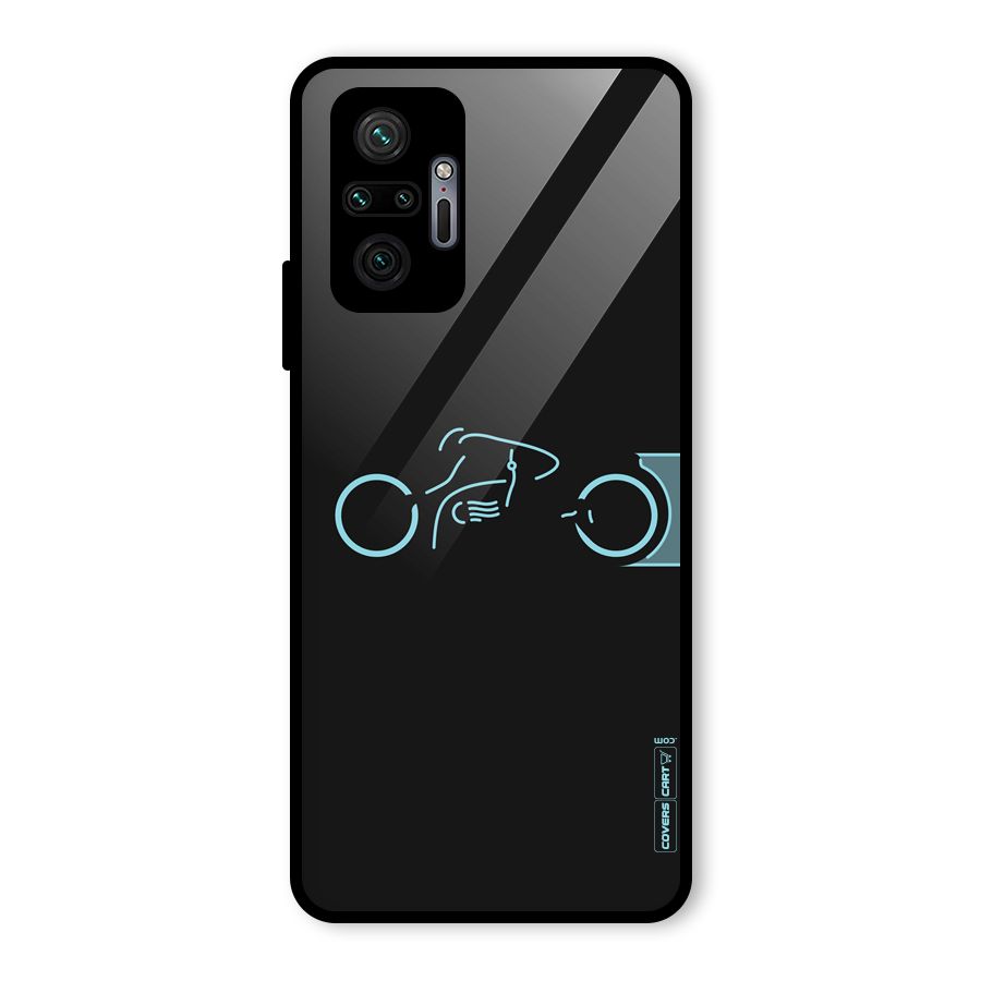 Blue Ride Glass Back Case for Redmi Note 10 Pro