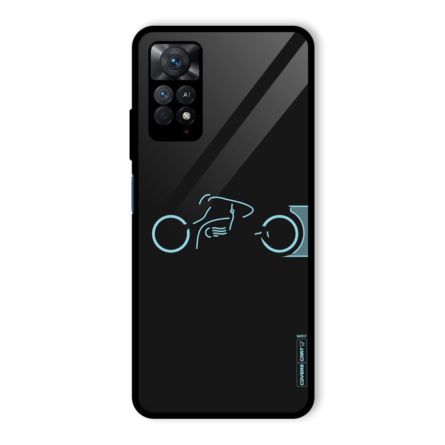 Blue Ride Glass Back Case for Redmi Note 11 Pro