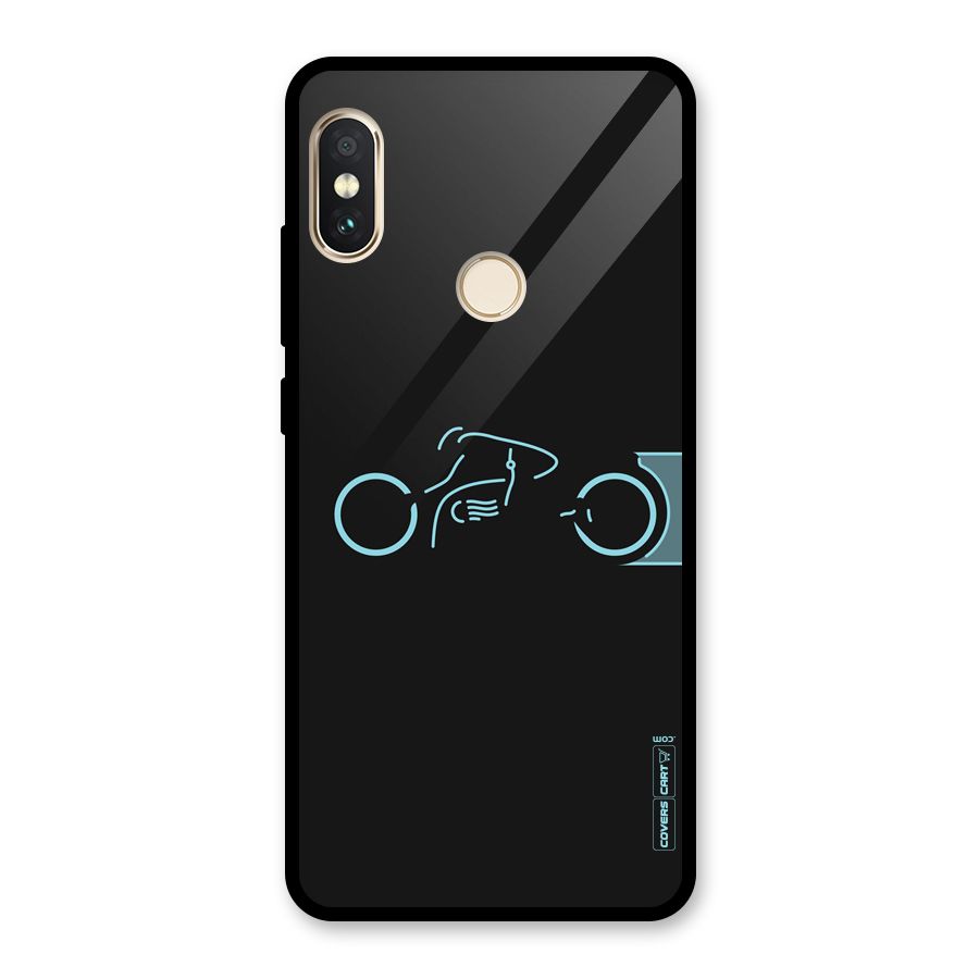 Blue Ride Glass Back Case for Redmi Note 5 Pro