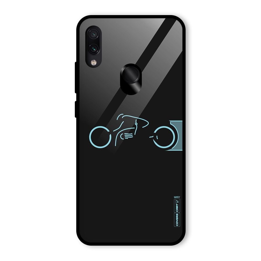 Blue Ride Glass Back Case for Redmi Note 7 Pro