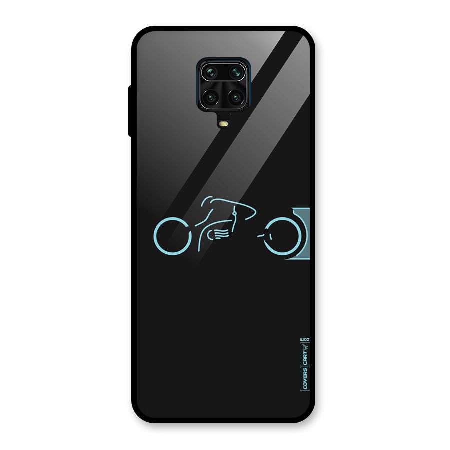 Blue Ride Glass Back Case for Redmi Note 9 Pro