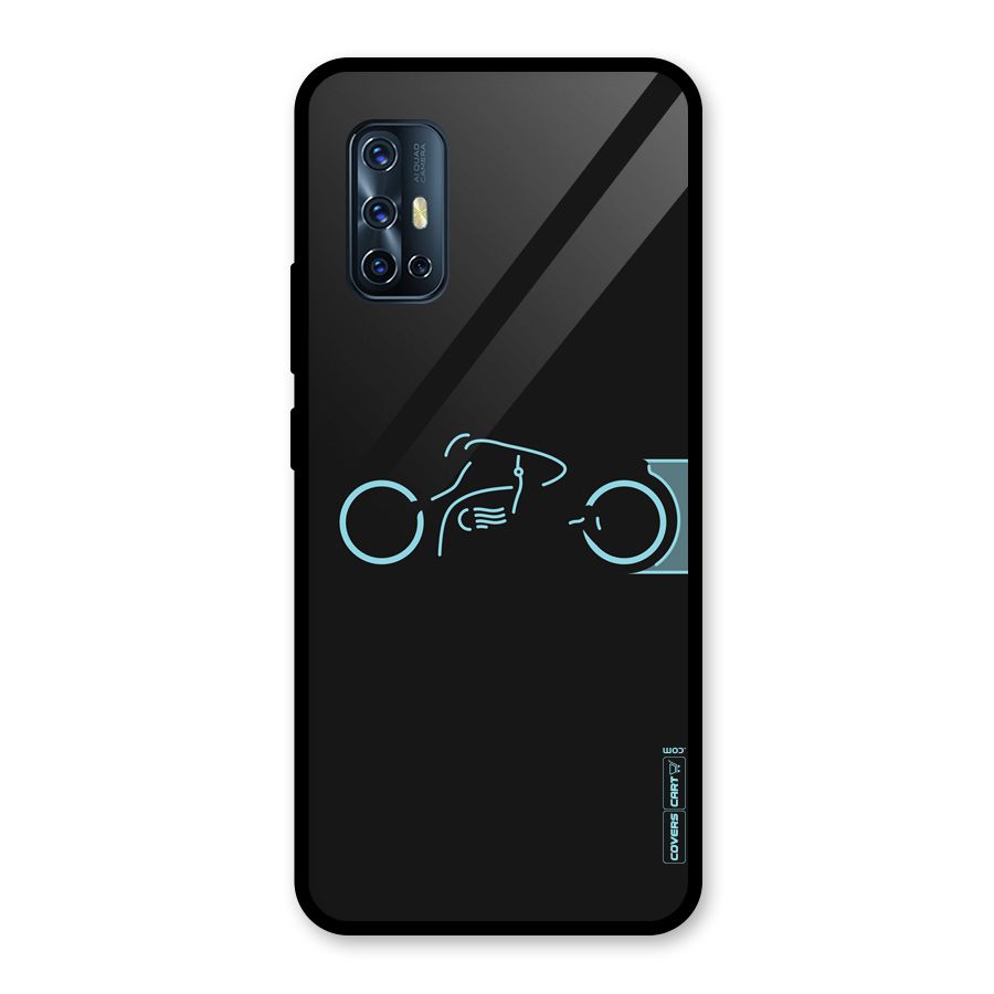 Blue Ride Glass Back Case for Vivo V17