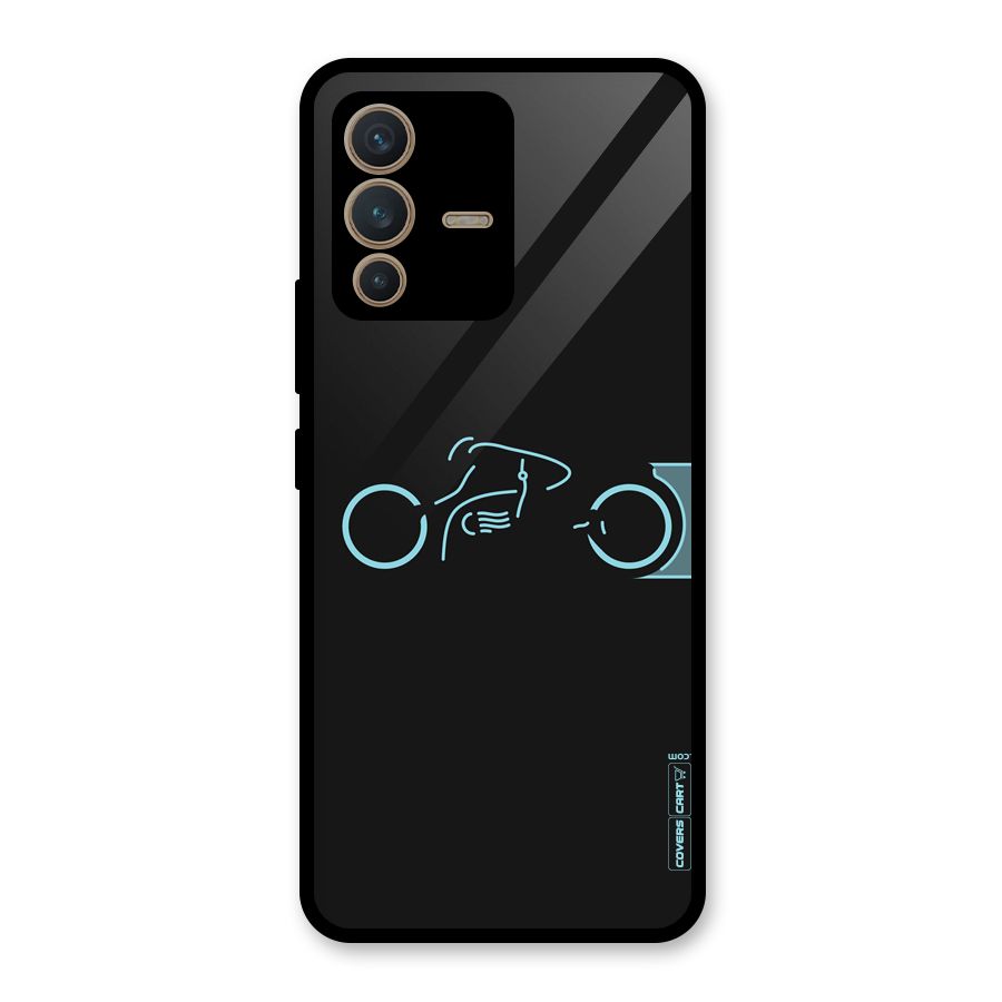 Blue Ride Glass Back Case for Vivo V23 5G