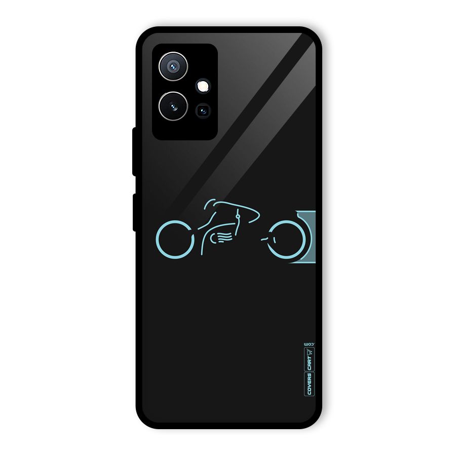 Blue Ride Glass Back Case for Vivo Y75 5G