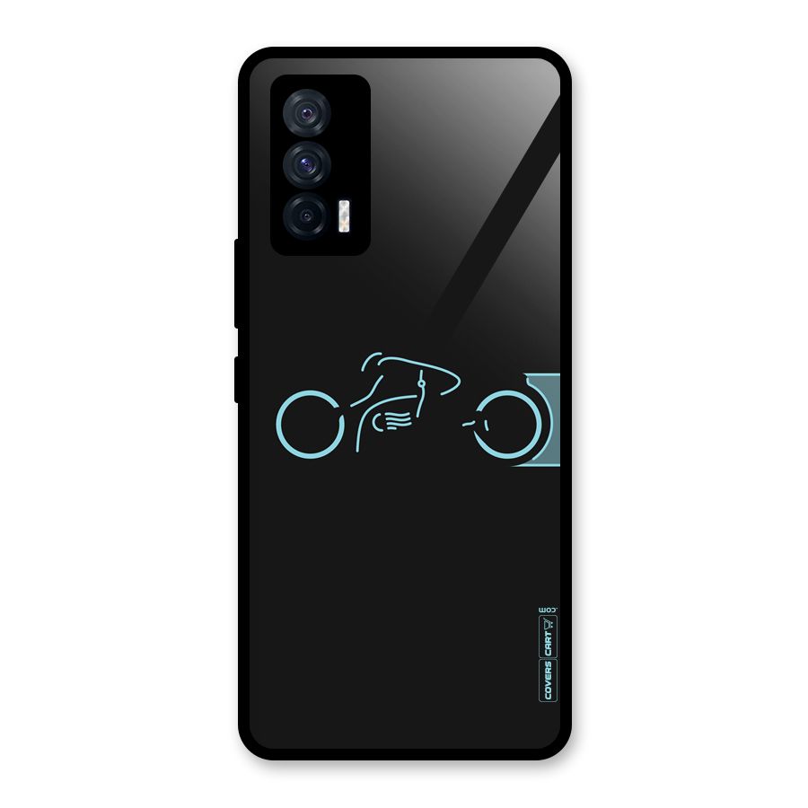 Blue Ride Glass Back Case for Vivo iQOO 7 5G