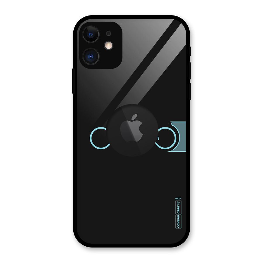 Blue Ride Glass Back Case for iPhone 11 Logo Cut