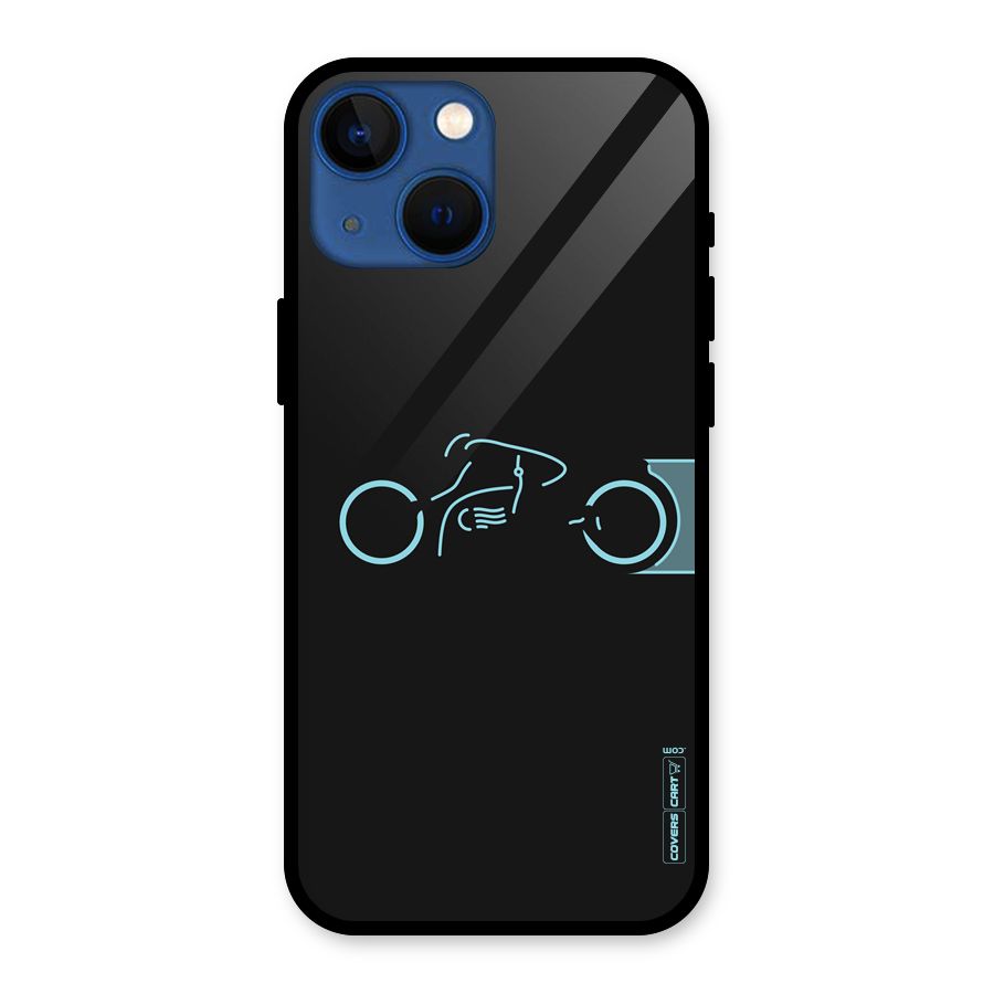 Blue Ride Glass Back Case for iPhone 13 Mini
