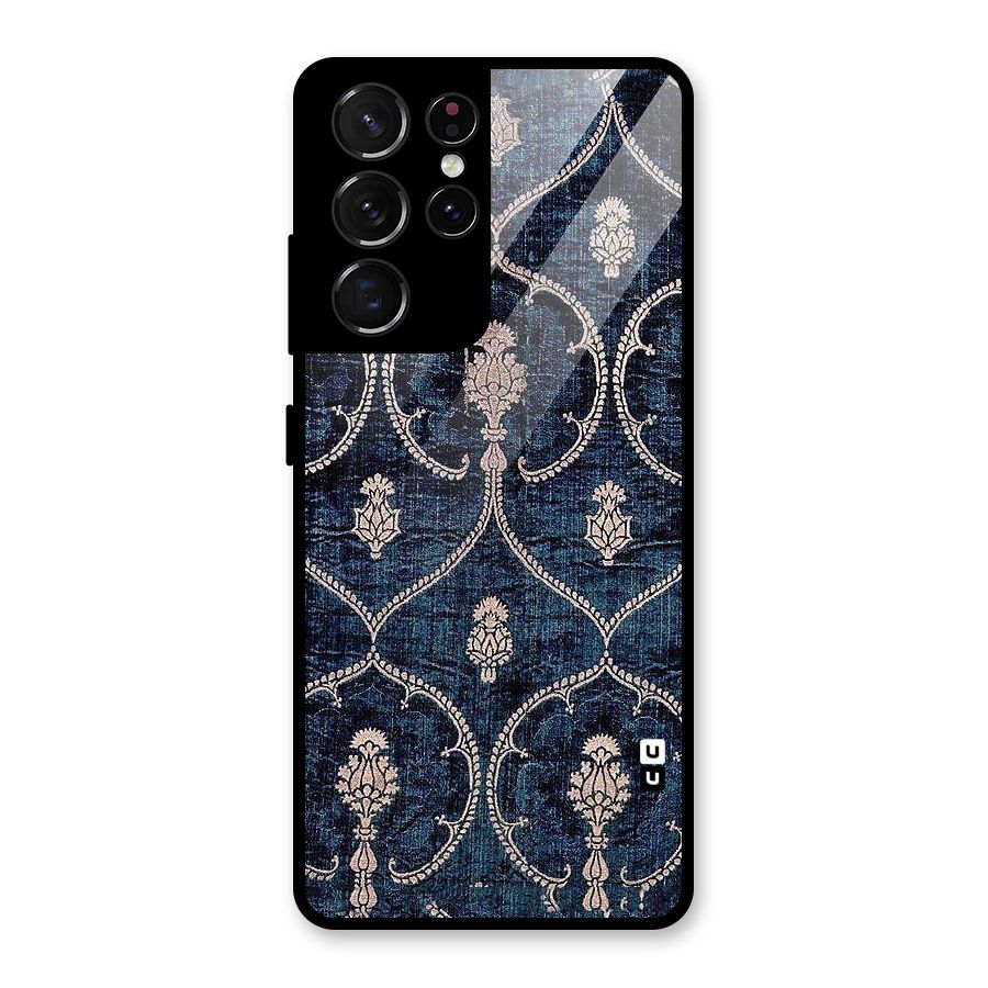 Blue Shade Rug Glass Back Case for Galaxy S21 Ultra 5G