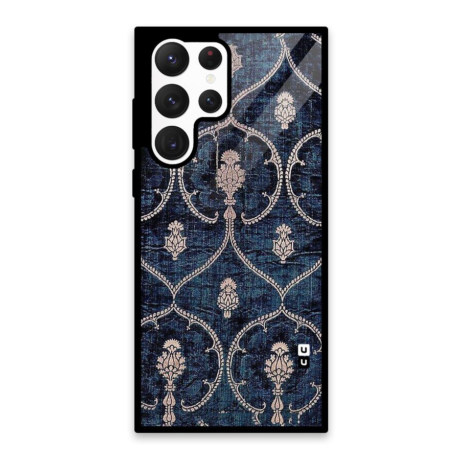 Blue Shade Rug Glass Back Case for Galaxy S22 Ultra 5G