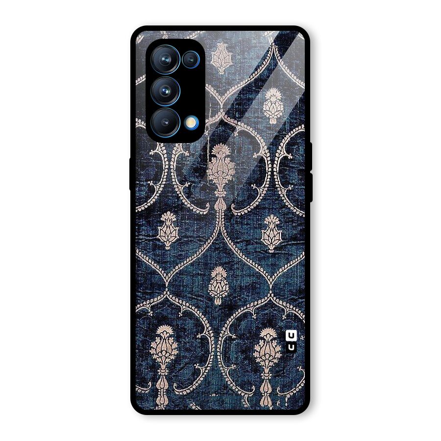 Blue Shade Rug Glass Back Case for Oppo Reno5 Pro 5G