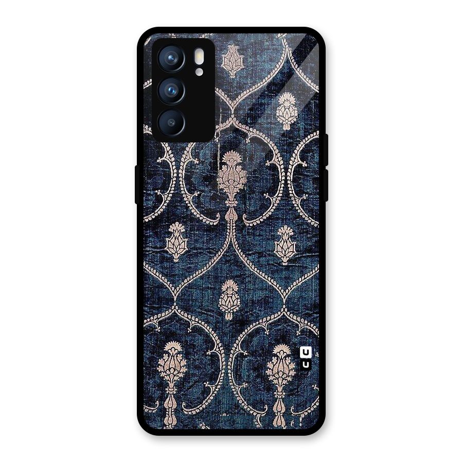 Blue Shade Rug Glass Back Case for Oppo Reno6 5G