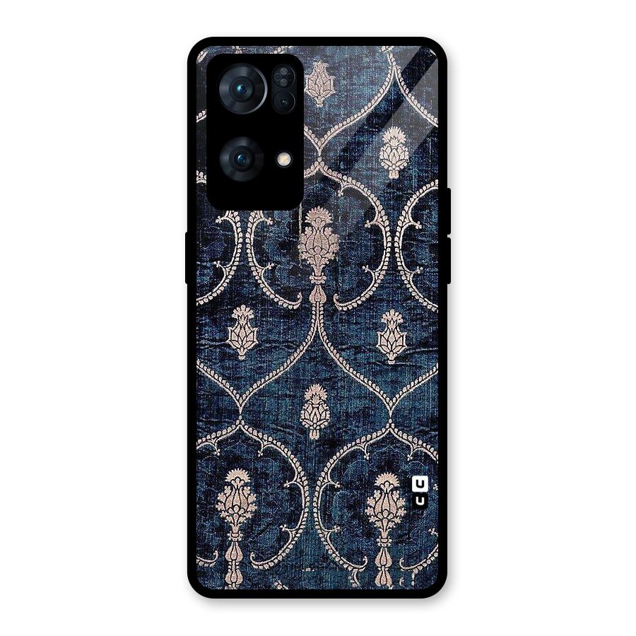 Blue Shade Rug Glass Back Case for Oppo Reno7 Pro 5G