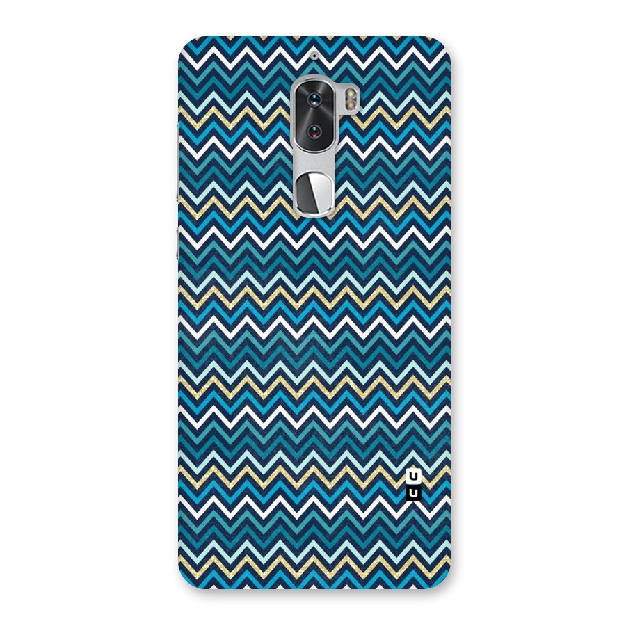 Blue Shades Chevron Pattern Back Case for Coolpad Cool 1