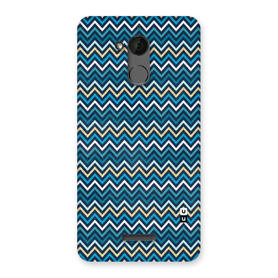 Blue Shades Chevron Pattern Back Case for Coolpad Note 5