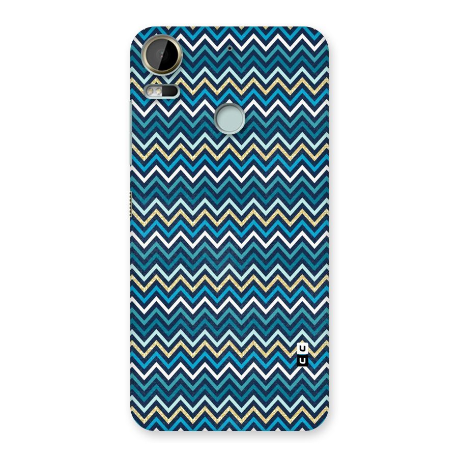 Blue Shades Chevron Pattern Back Case for Desire 10 Pro
