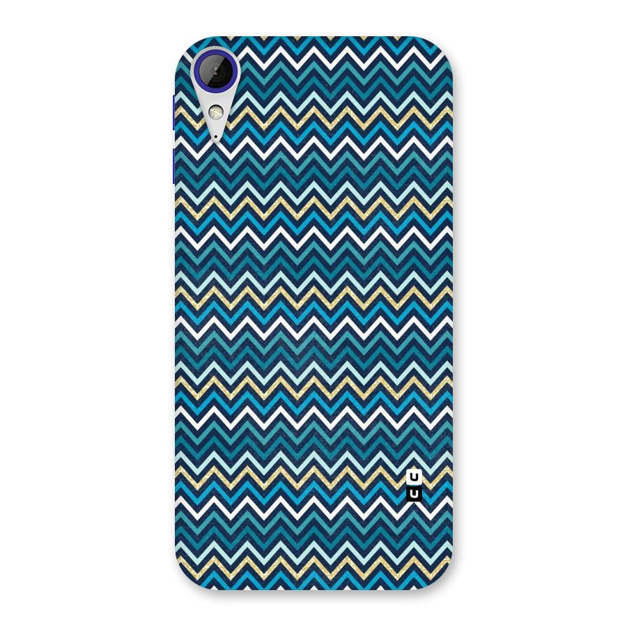 Blue Shades Chevron Pattern Back Case for Desire 830