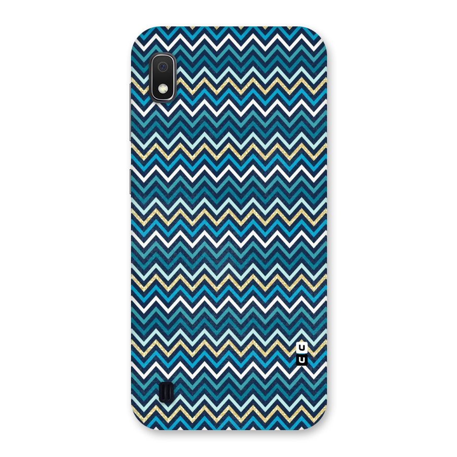 Blue Shades Chevron Pattern Back Case for Galaxy A10