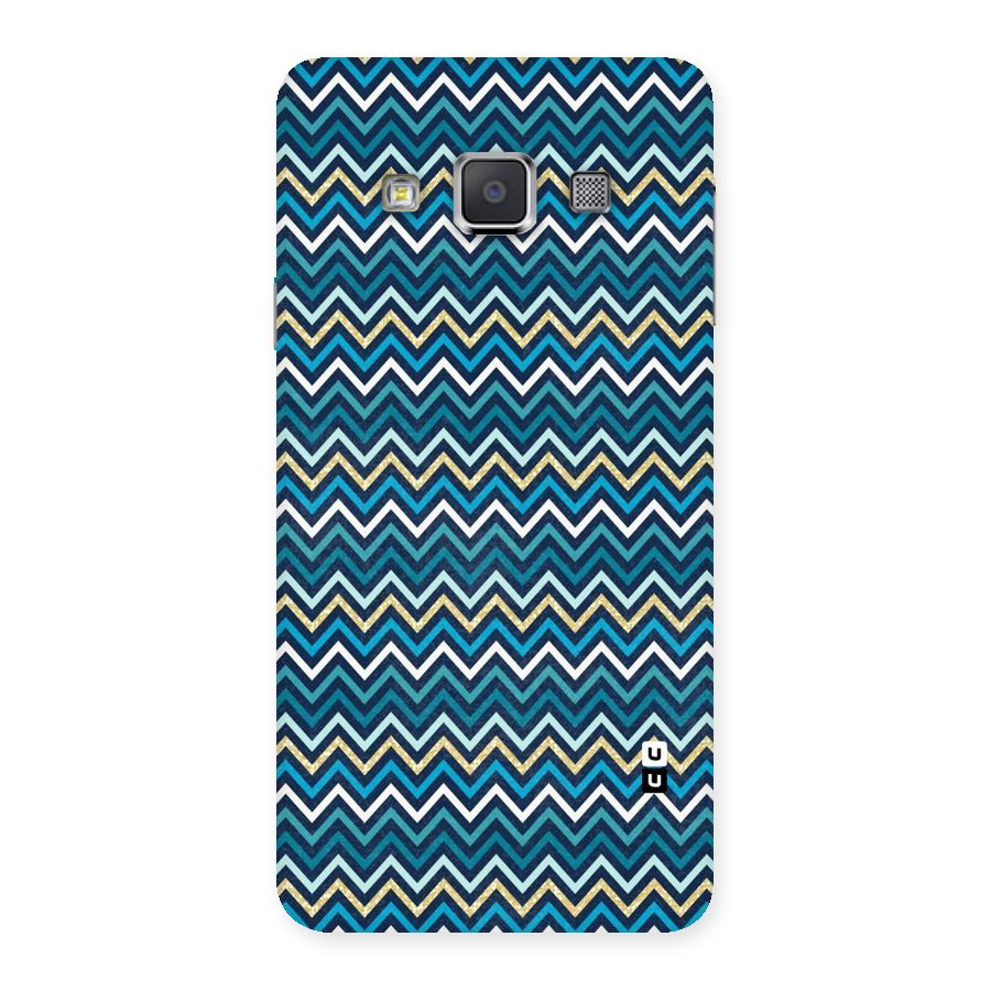 Blue Shades Chevron Pattern Back Case for Galaxy A3