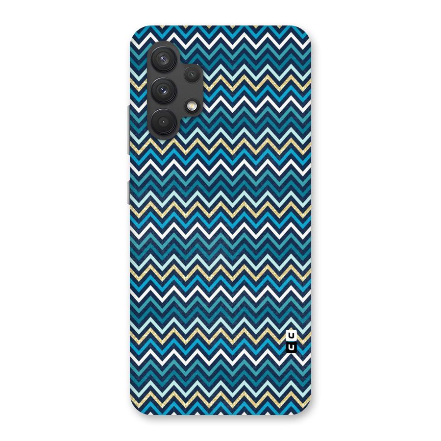 Blue Shades Chevron Pattern Back Case for Galaxy A32