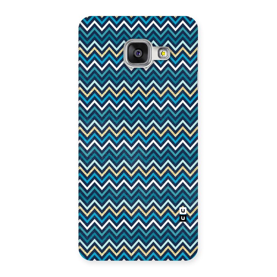 Blue Shades Chevron Pattern Back Case for Galaxy A3 2016