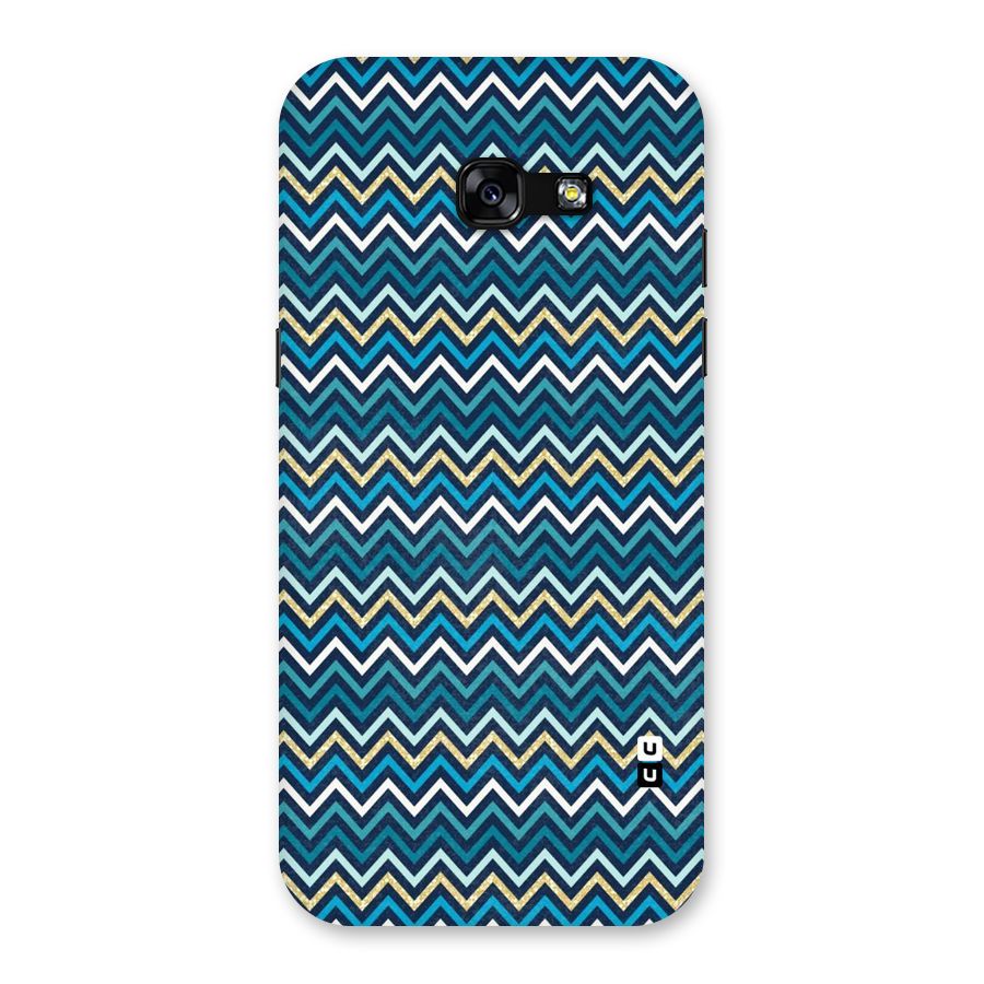 Blue Shades Chevron Pattern Back Case for Galaxy A5 2017