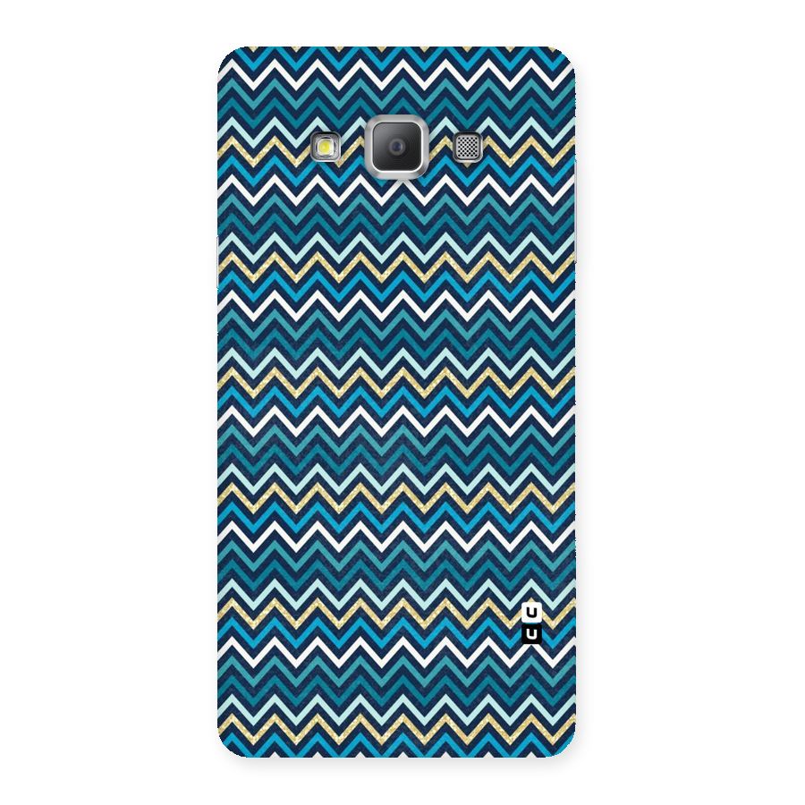Blue Shades Chevron Pattern Back Case for Galaxy A7