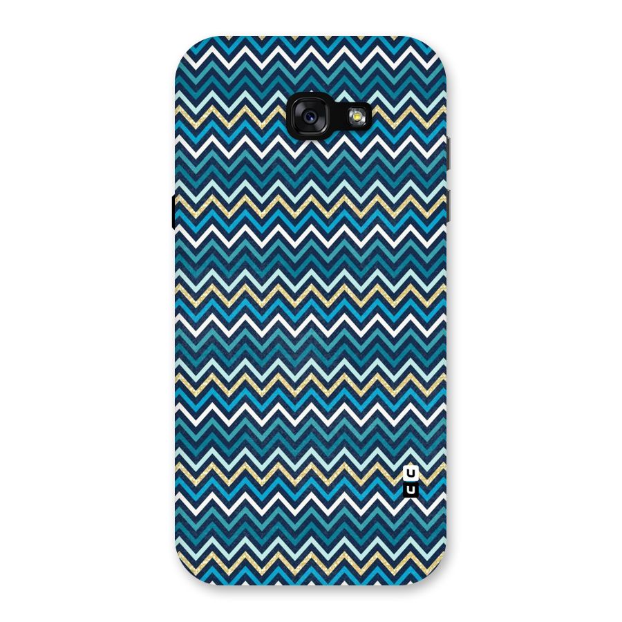 Blue Shades Chevron Pattern Back Case for Galaxy A7 (2017)